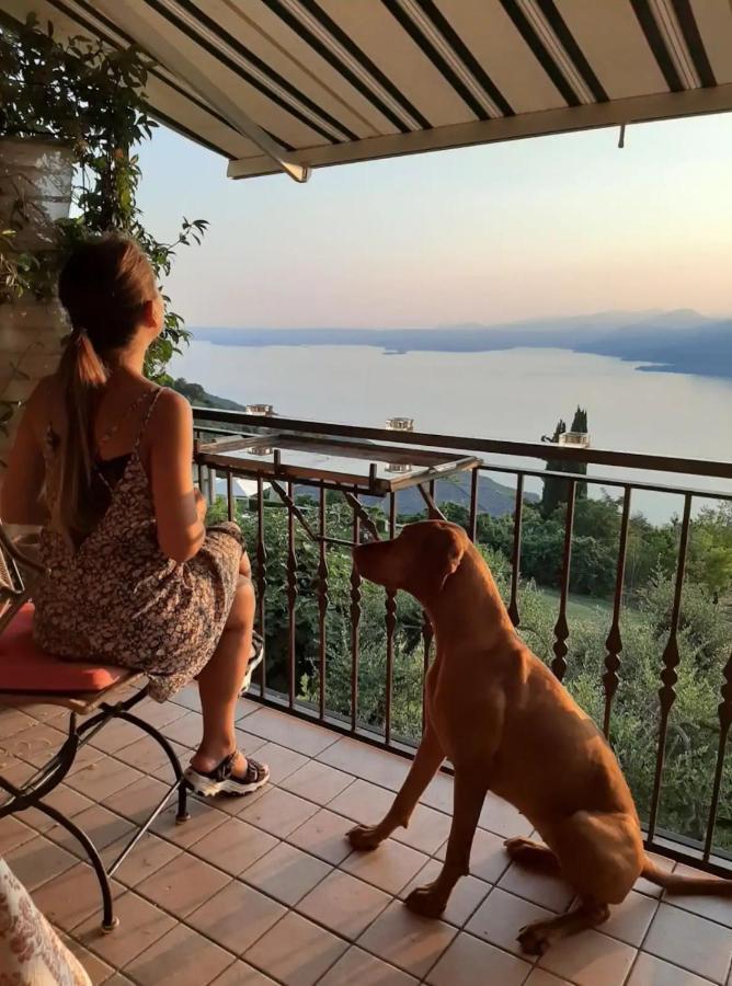 Beb Da Paolo Con Vista Lago San Zeno di Montagna Buitenkant foto