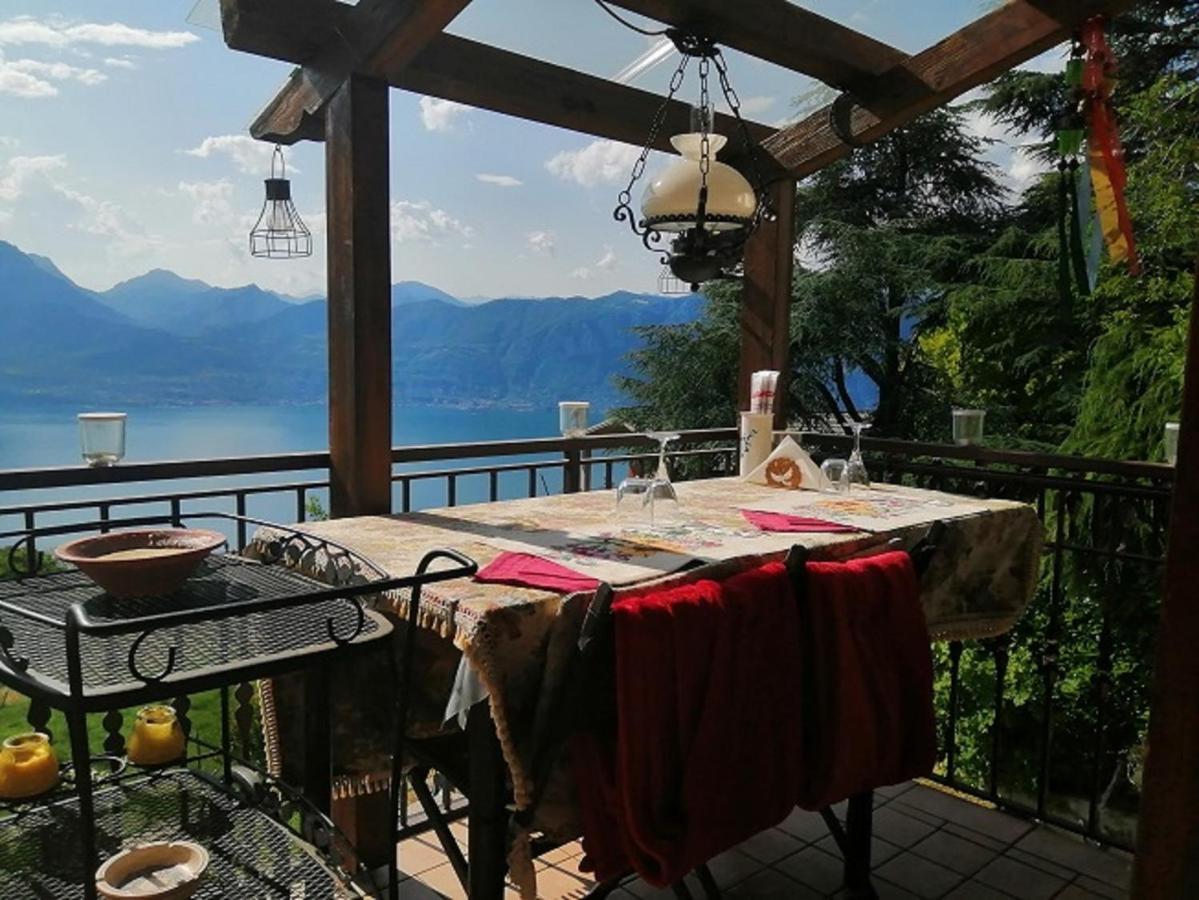 Beb Da Paolo Con Vista Lago San Zeno di Montagna Buitenkant foto