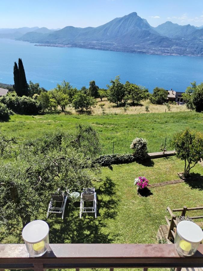 Beb Da Paolo Con Vista Lago San Zeno di Montagna Buitenkant foto